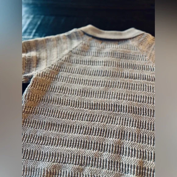 BELATI POINTELLE KNIT BEIGE SHIRT SIZE 5 - Picture 9 of 12